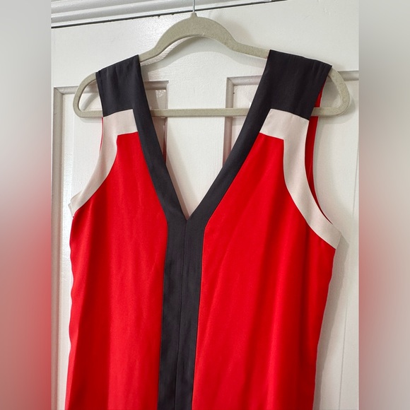 Parker 100% silk orange sleeveless short mini dress - Picture 6 of 13